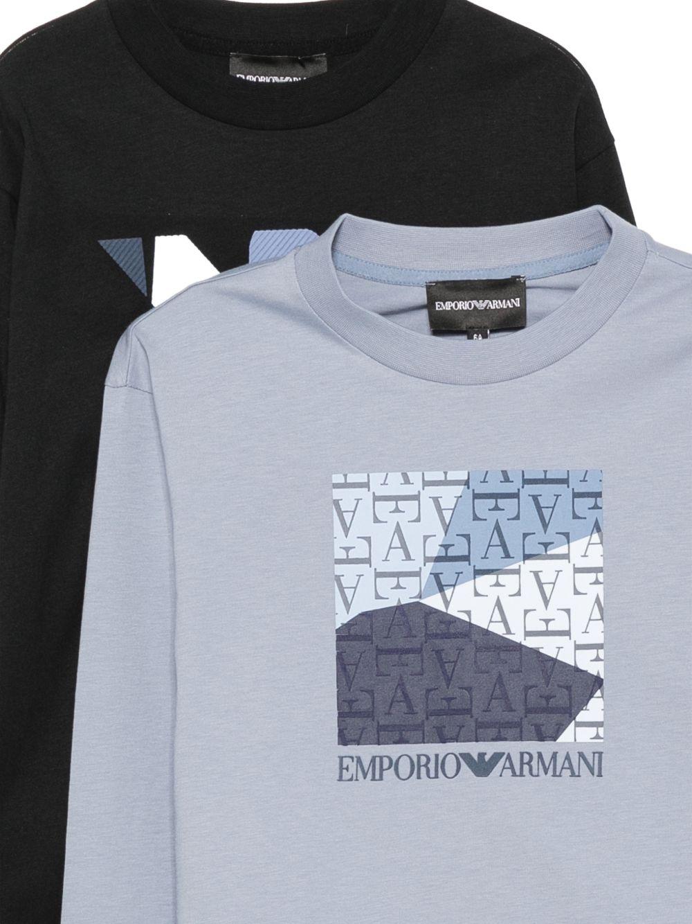 Set di due t-shirt per bambino Emporio Armani Kids multicolore con stampa grafica EB001664 AF16162 MB804 EMPORIO ARMANI KIDS