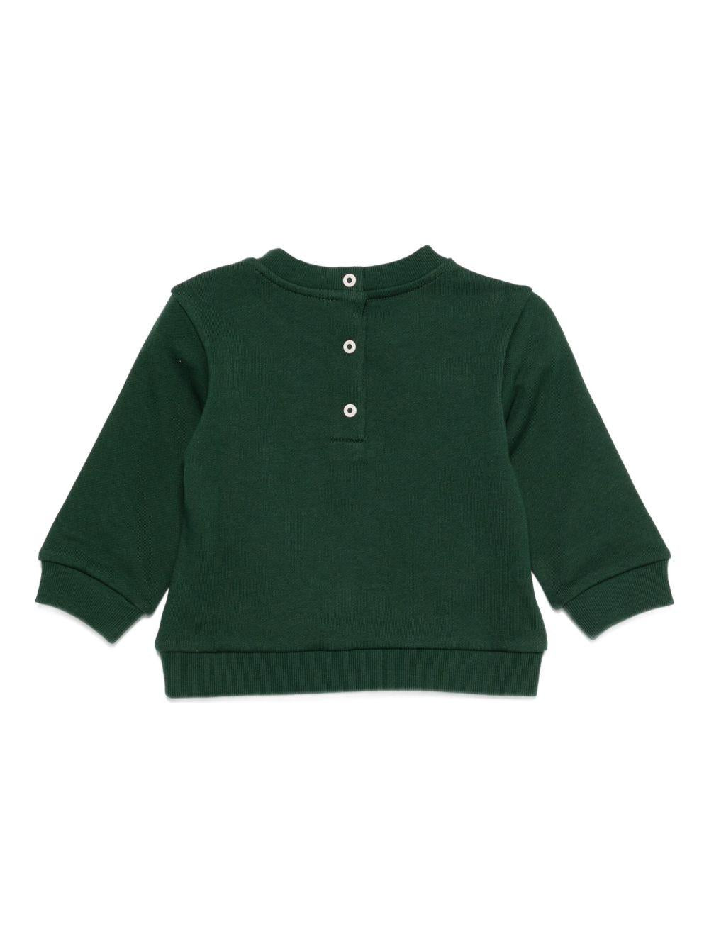 Felpa per neonati Fendi Kids verde con grafica con scoiattoli BMH082 5V0 F0E3J FENDI KIDS