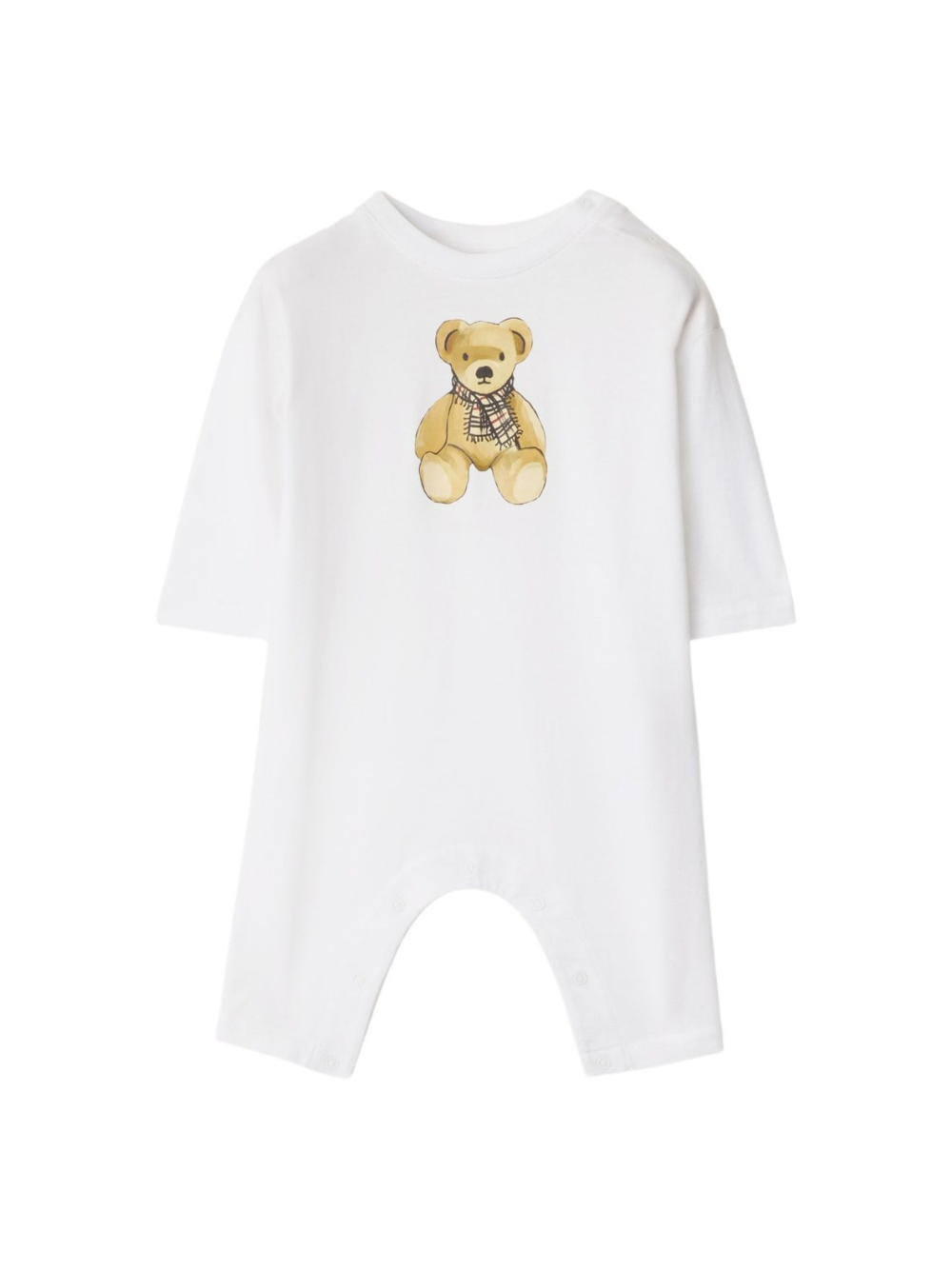 Tutina Thomas Bear per neonata Burberry Kids bianca con stampa con logo sul retro 8109292 A1464 BURBERRY KIDS