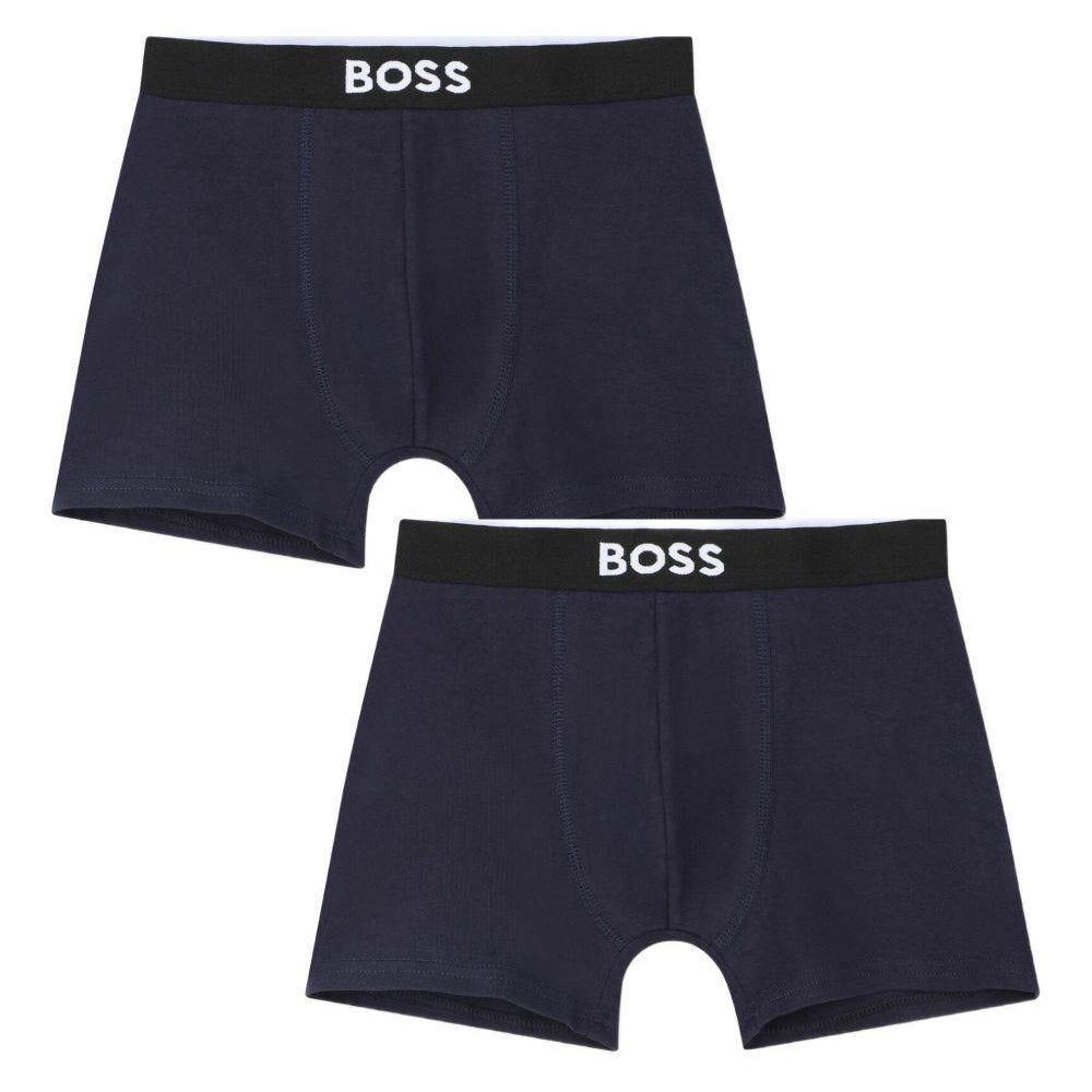 Set 2 boxer Boss Kids blu con stampa J52665 849 BOSS KIDS