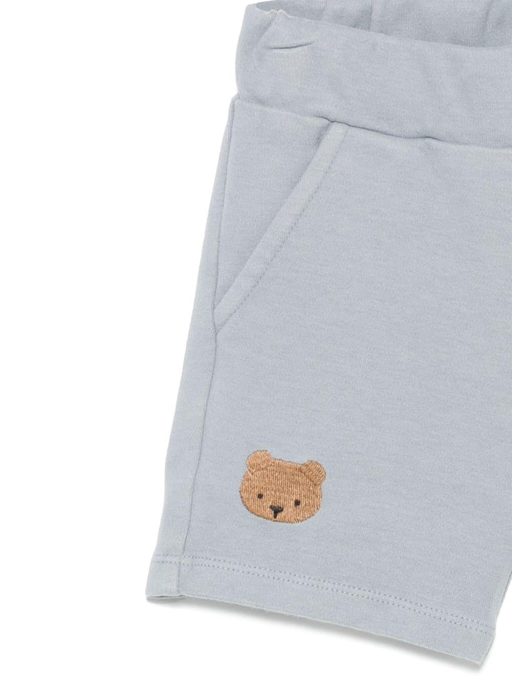 Shorts per neonato Donsje Ithri azzurro con motivo con ricamo 4096001NB 00070 DONSJE