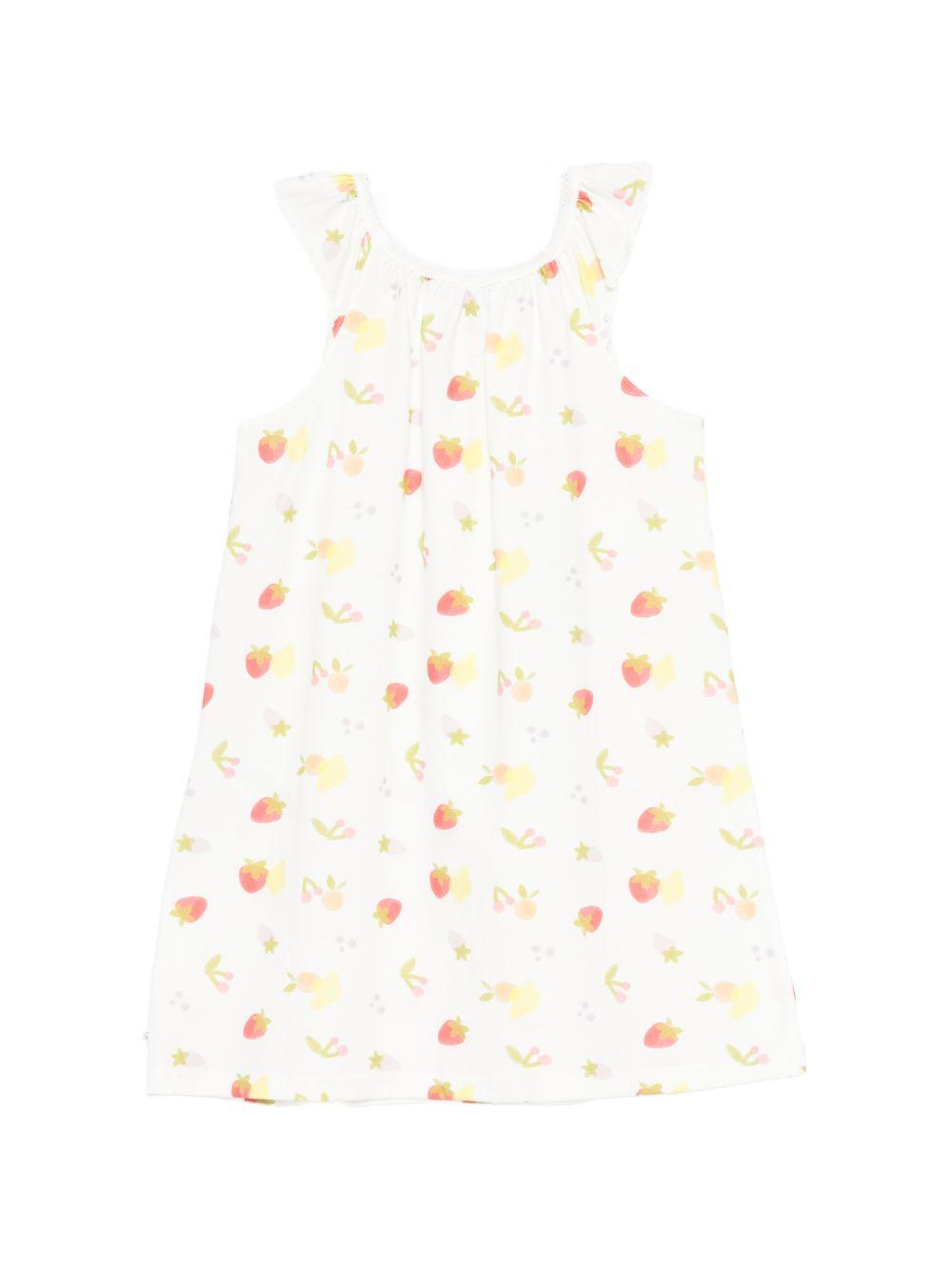 Camicia da notte per bambina Petit bateau bianca con stampa grafica all-over A0FD8 01 PETIT BATEAU