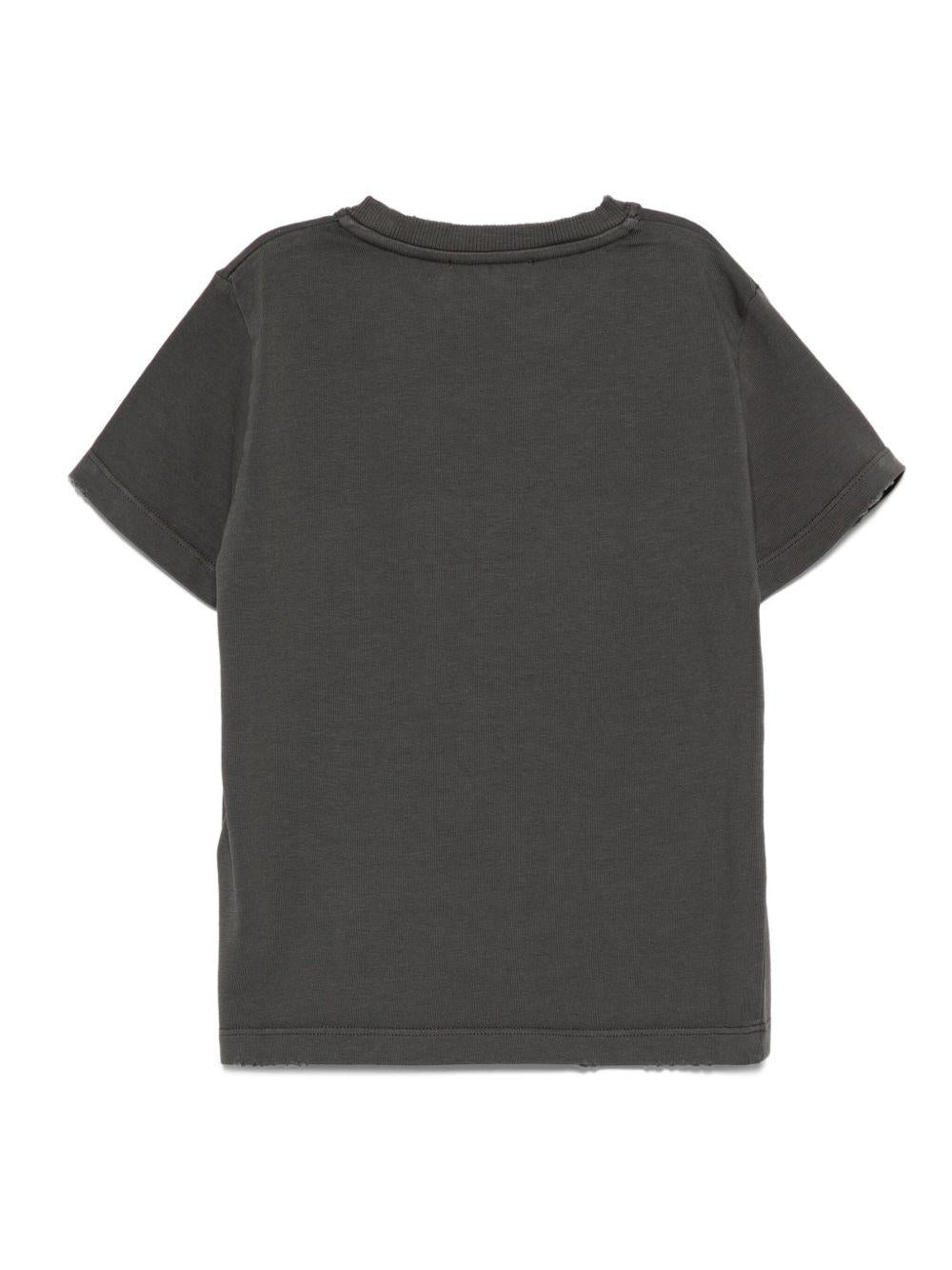T-shirt per bambino Golden Goose Kids grigia con logo in rilievo GKP02441P002243 60278 GOLDEN GOOSE KIDS