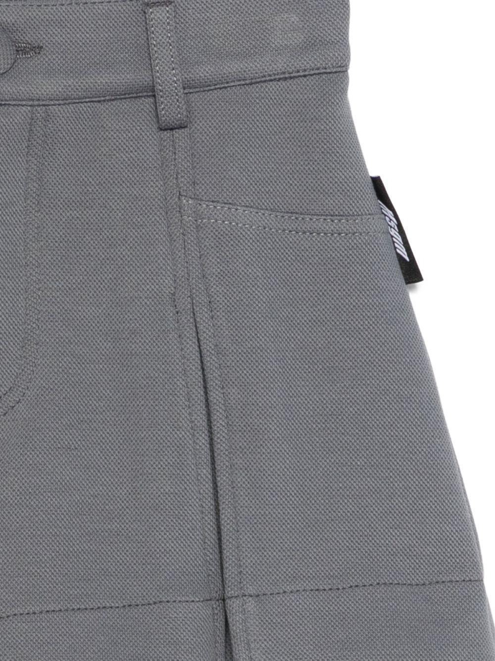 Shorts per bambina MSGM Kids grigi con design a pieghe S6MSJGST028 104 MSGM KIDS