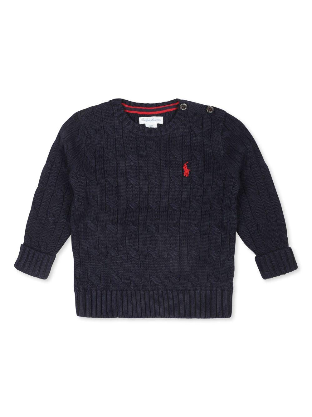 Maglione Polo Pony per neonato Polo Ralph Lauren Kids blu con maglia intrecciata 320702674 058 Ralph Lauren kids