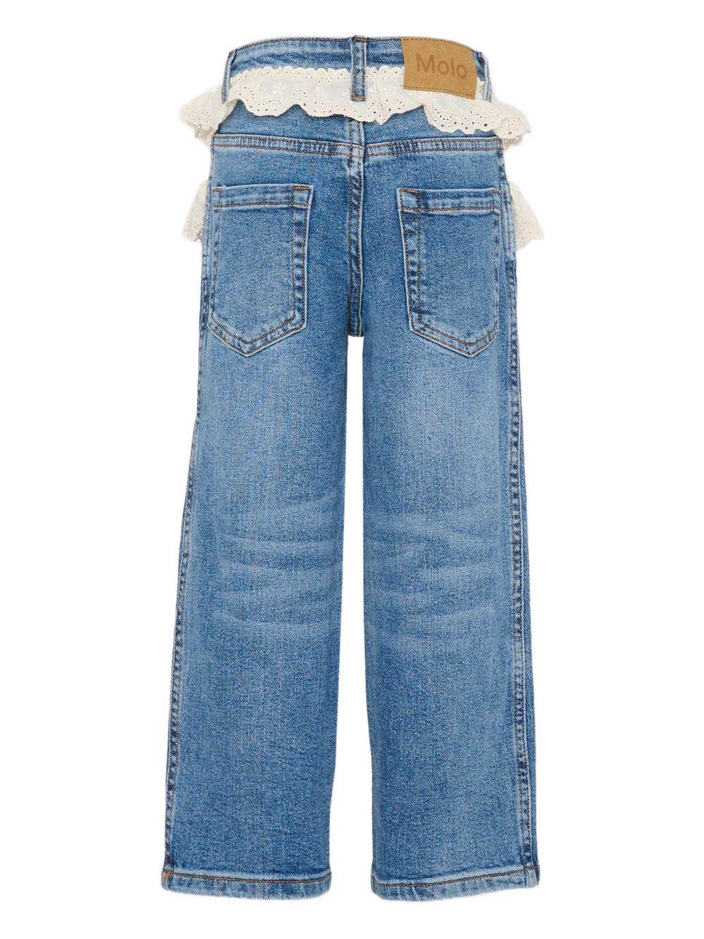 Jeans per bambina Molo blu con dettaglio con occhielli 2S26I110 9478 MOLO KIDS