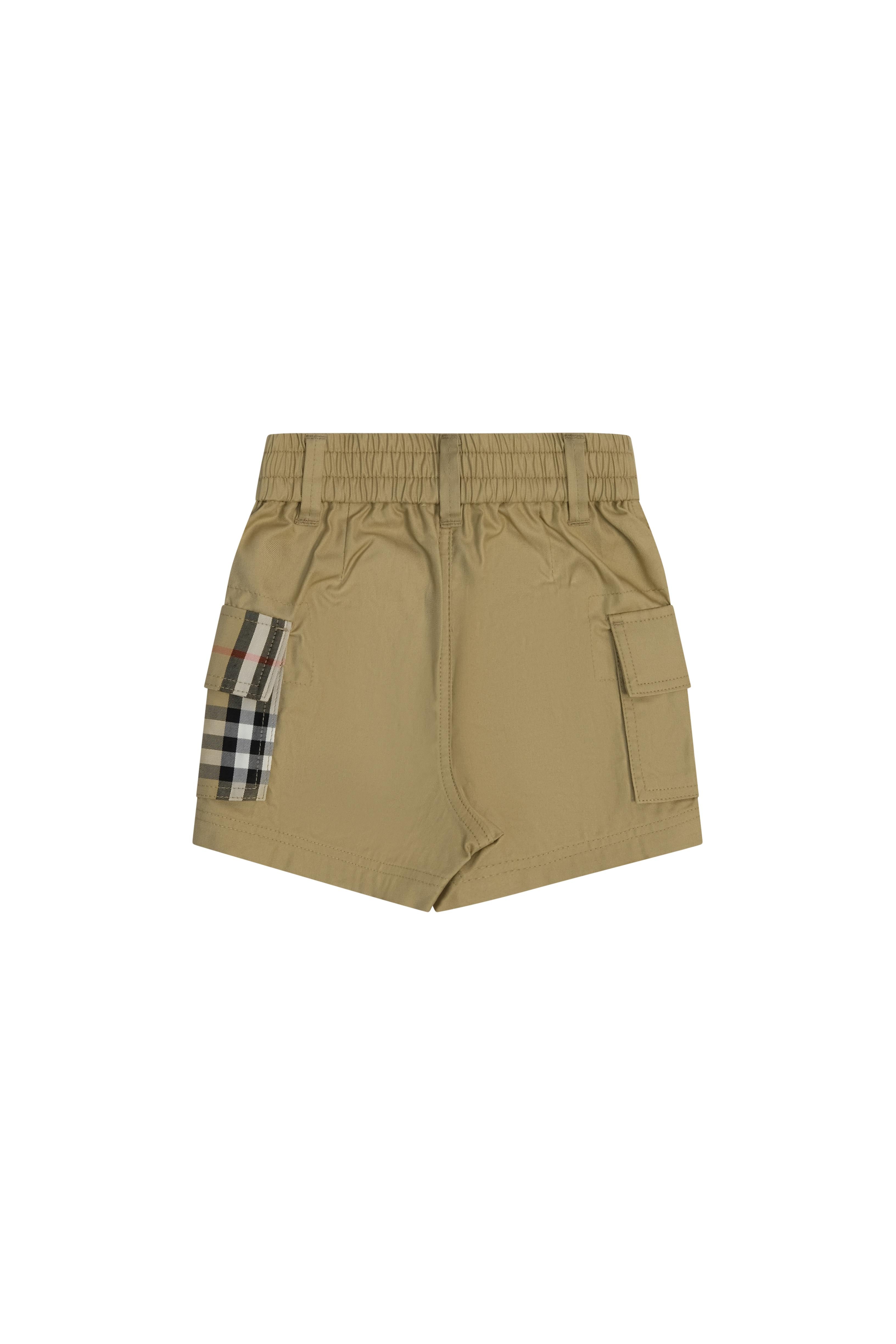 Shorts per neonati Burberry Kids beige con caratteristico motivo Vintage Check 8121249 B9719 BURBERRY KIDS