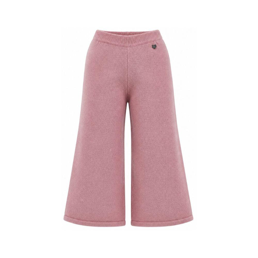 Pantaloni per bambina Monnalisa Kids rosa con design lavorato a maglia 17H409 8060 0094 MONNALISA KIDS