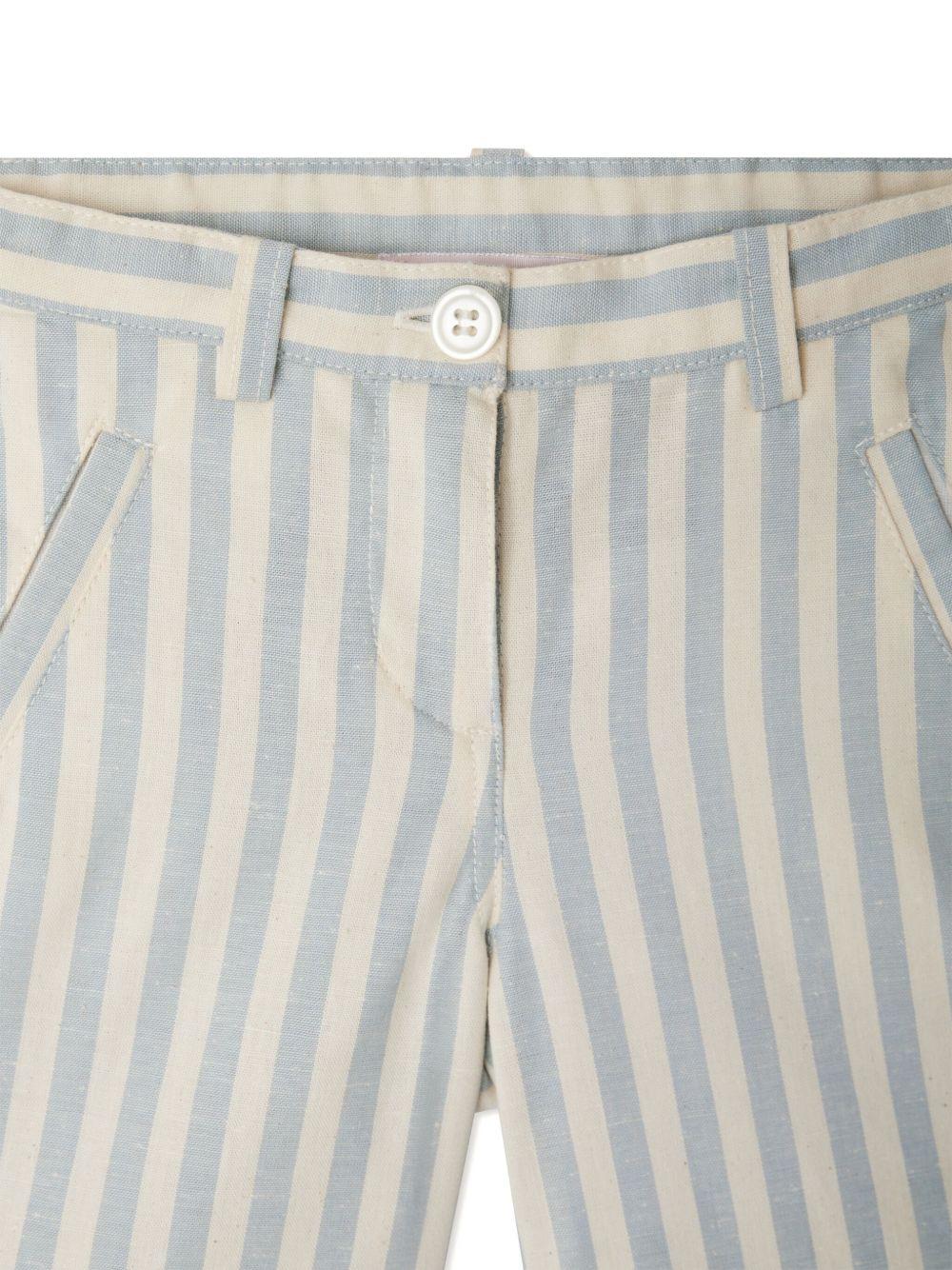 Shorts per bambina Bonpoint azzurro a righe S05GBEW00011 210 BONPOINT