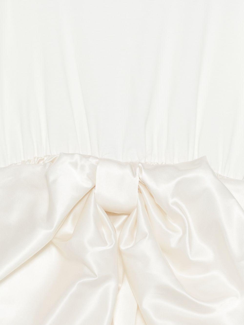 Abito per bambina Pinko Kids bianco con dettaglio fiocco KFAB0400JE017 0000 PINKO KIDS