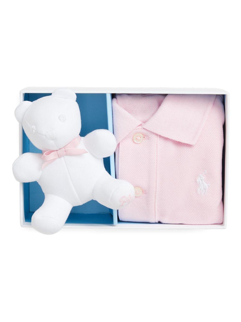 Set con polo per neonata POLO RALPH LAUREN KIDS rosa in cotone 320940294 002 Ralph Lauren kids
