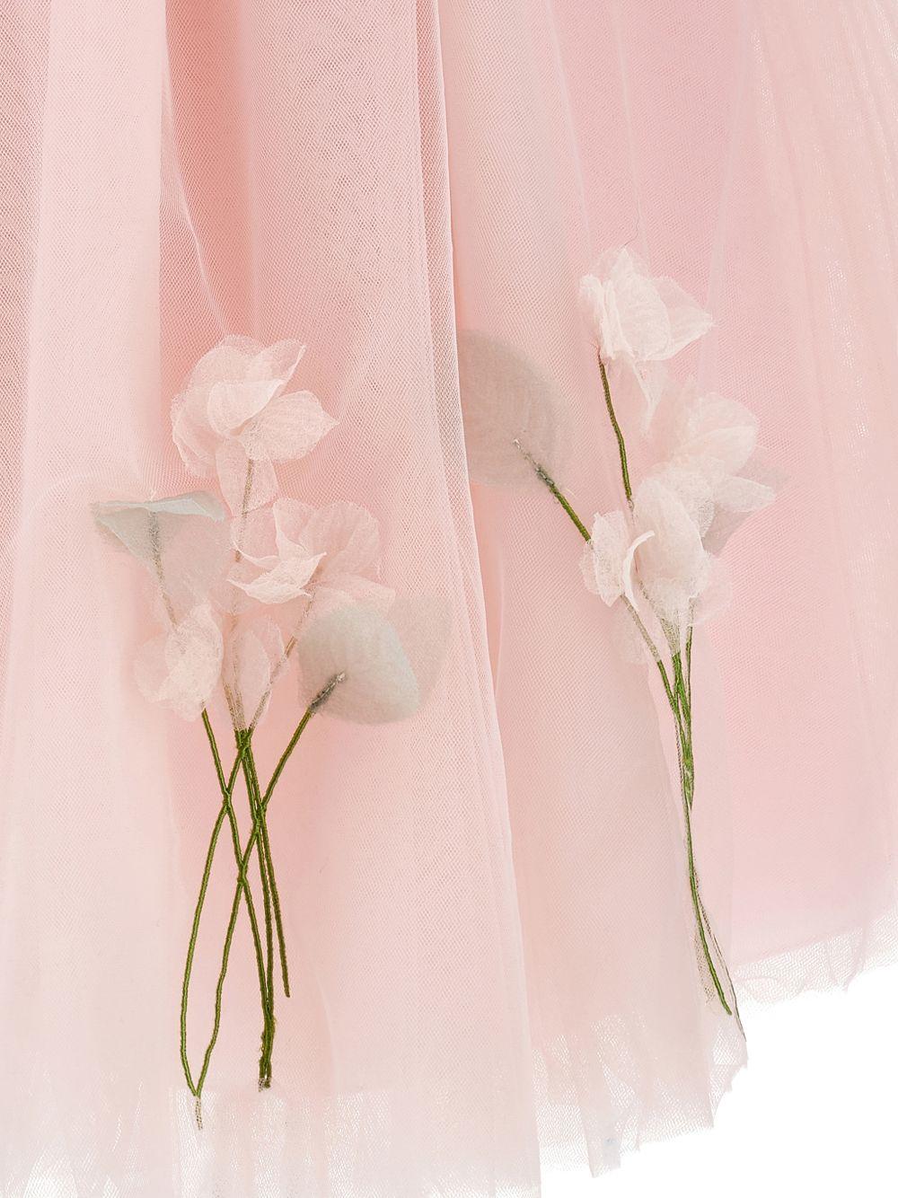 Abito per neonata Monnalisa rosa con dettaglio a fiori 73G904 7747 0091 MONNALISA KIDS