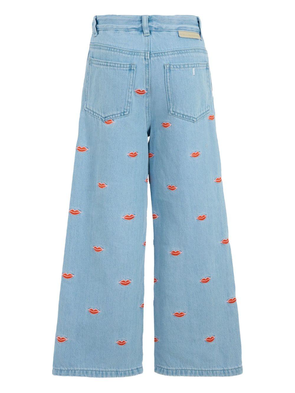 Jeans per bambina Stella McCartney Kids in denim con gamba larga TX6D10 Z3112 626EM STELLA McCARTNEY KIDS