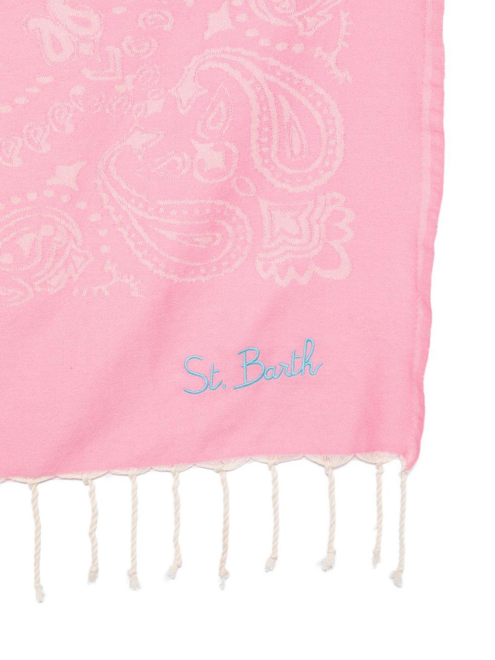 Telo mare per bambina MC2 Saint Barth Kids rosa con stampa grafica FOUT009 02704L MC2 ST. BARTH KIDS