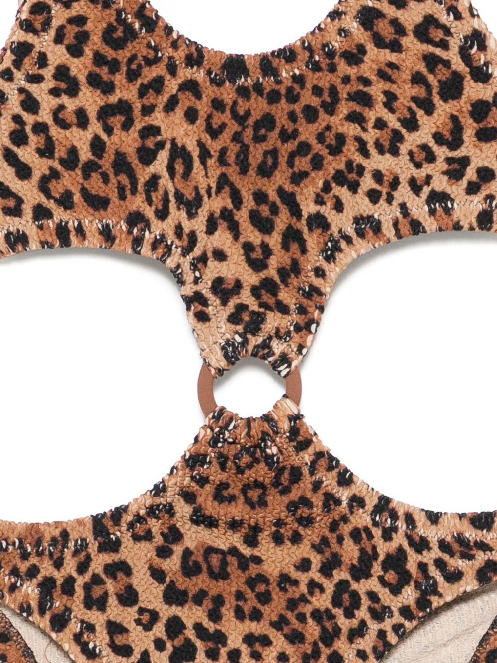 Costume da bagno per bambina MC2 Saint Barth Kids animalier con dettaglio anello LAU0005 00049L MC2 ST. BARTH KIDS