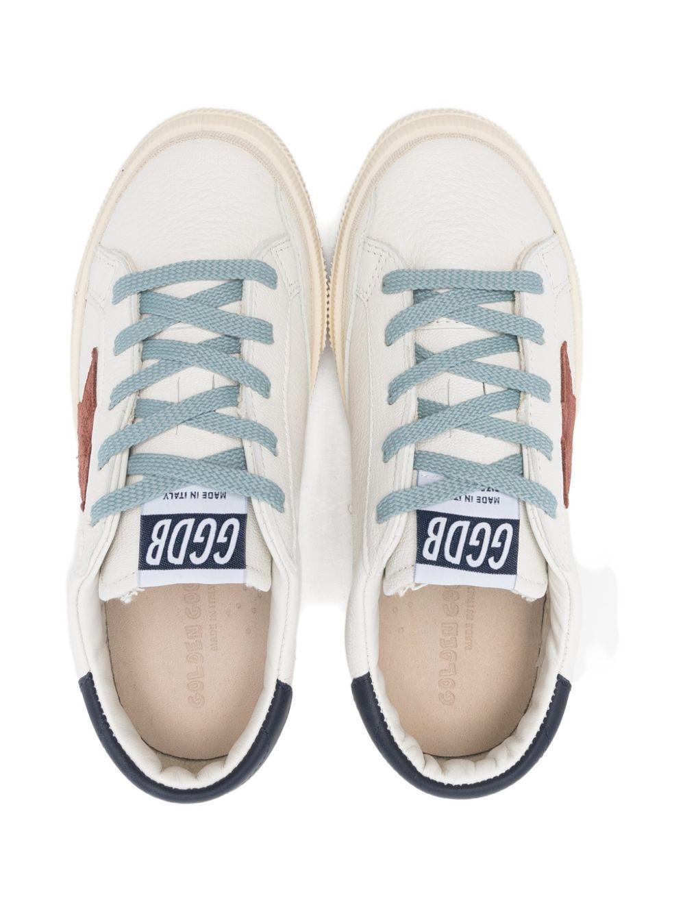 Scarpe per bambino Golden Goose Kids bianche con dettagli color oro F01033F008061 10575 GOLDEN GOOSE KIDS