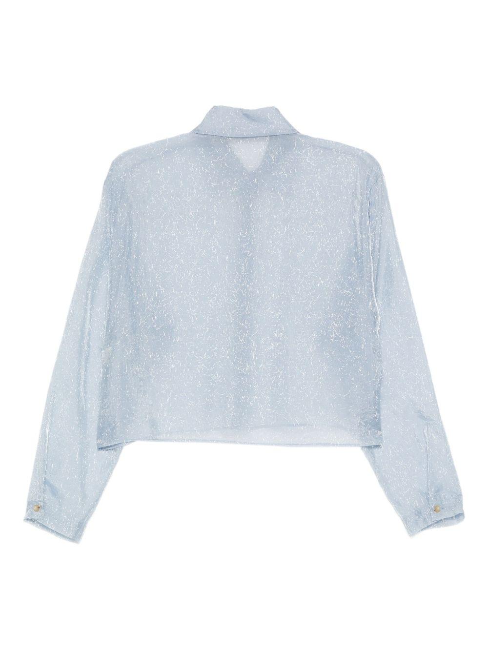 Camicia per donna Alysi azzurra con motivo screziato 165219 A5007 PL ALYSI