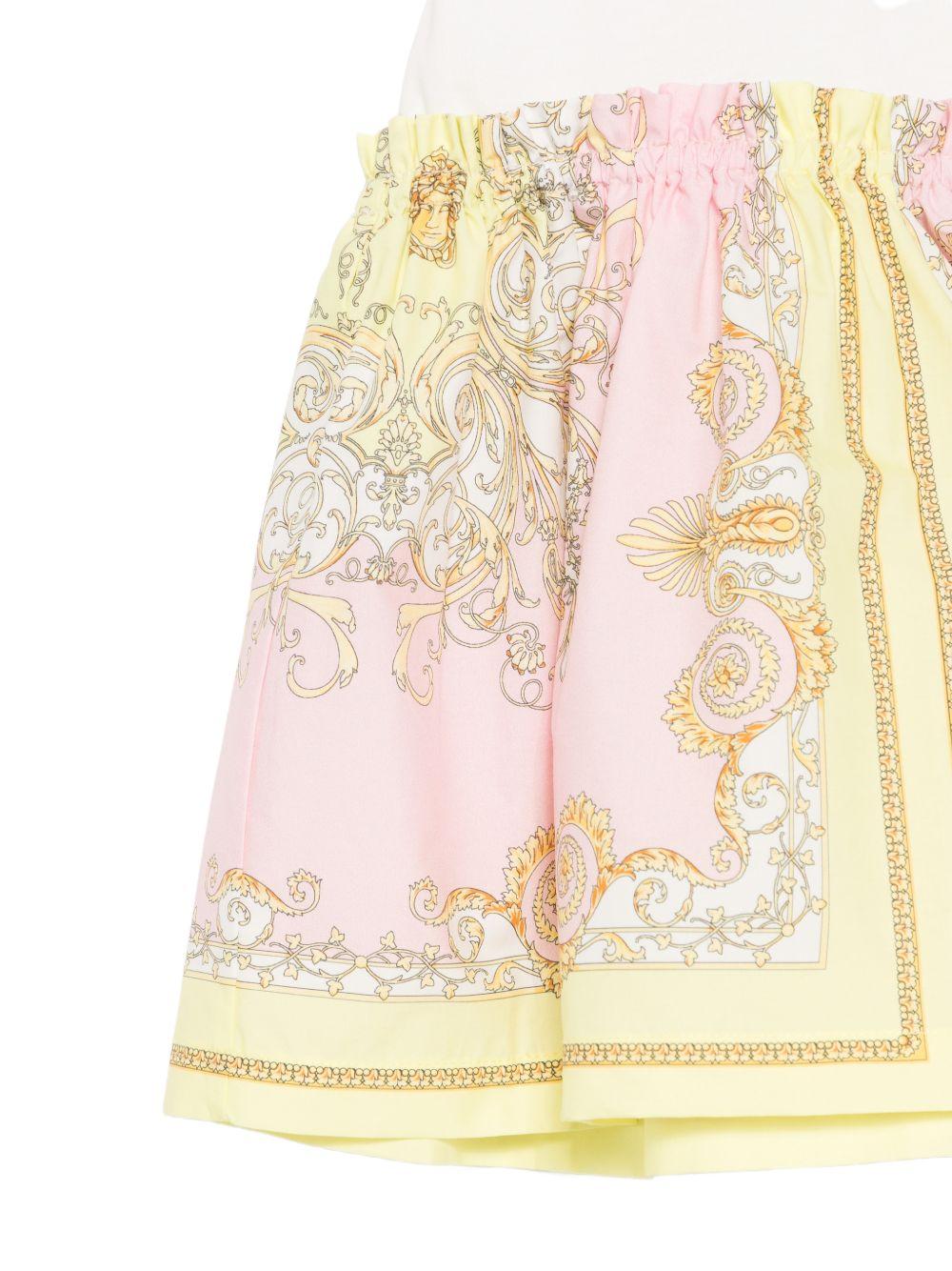 Abito per neonata Versace Kids multicolore con motivo barocco 10185391A17236 6WK10 VERSACE KIDS