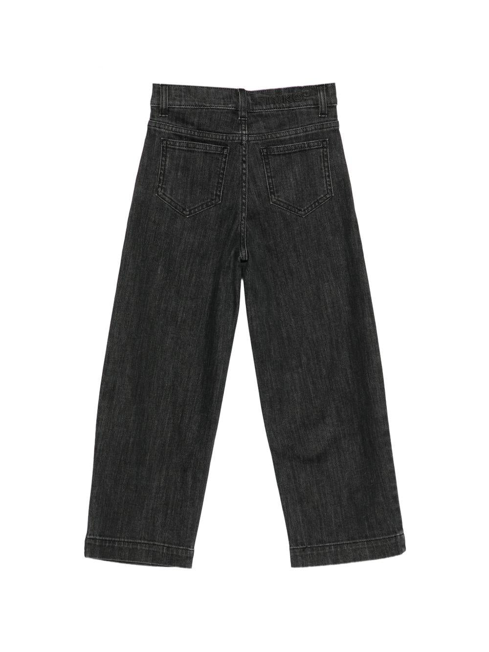 Jeans per bambina Pinko Kids nero con occhielli KFPA047CDS061 5026 PINKO KIDS