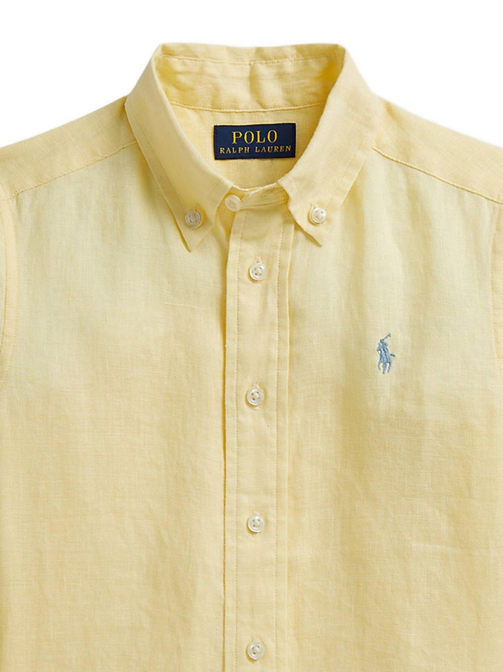 Camicia per bambino Polo Ralph Lauren Kids gialla con caratteristico motivo Polo Pony 322967600 504 Ralph Lauren kids