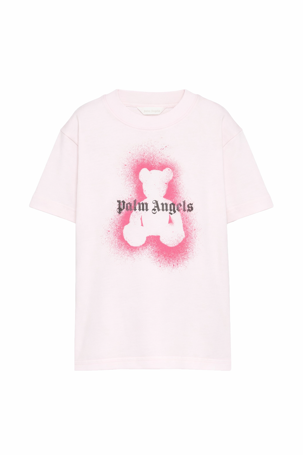 T-shirt per bambina Palm Angels Kids rosa con stampa Teddy sul davanti PGAA002S26JER007 042 PALM ANGELS KIDS