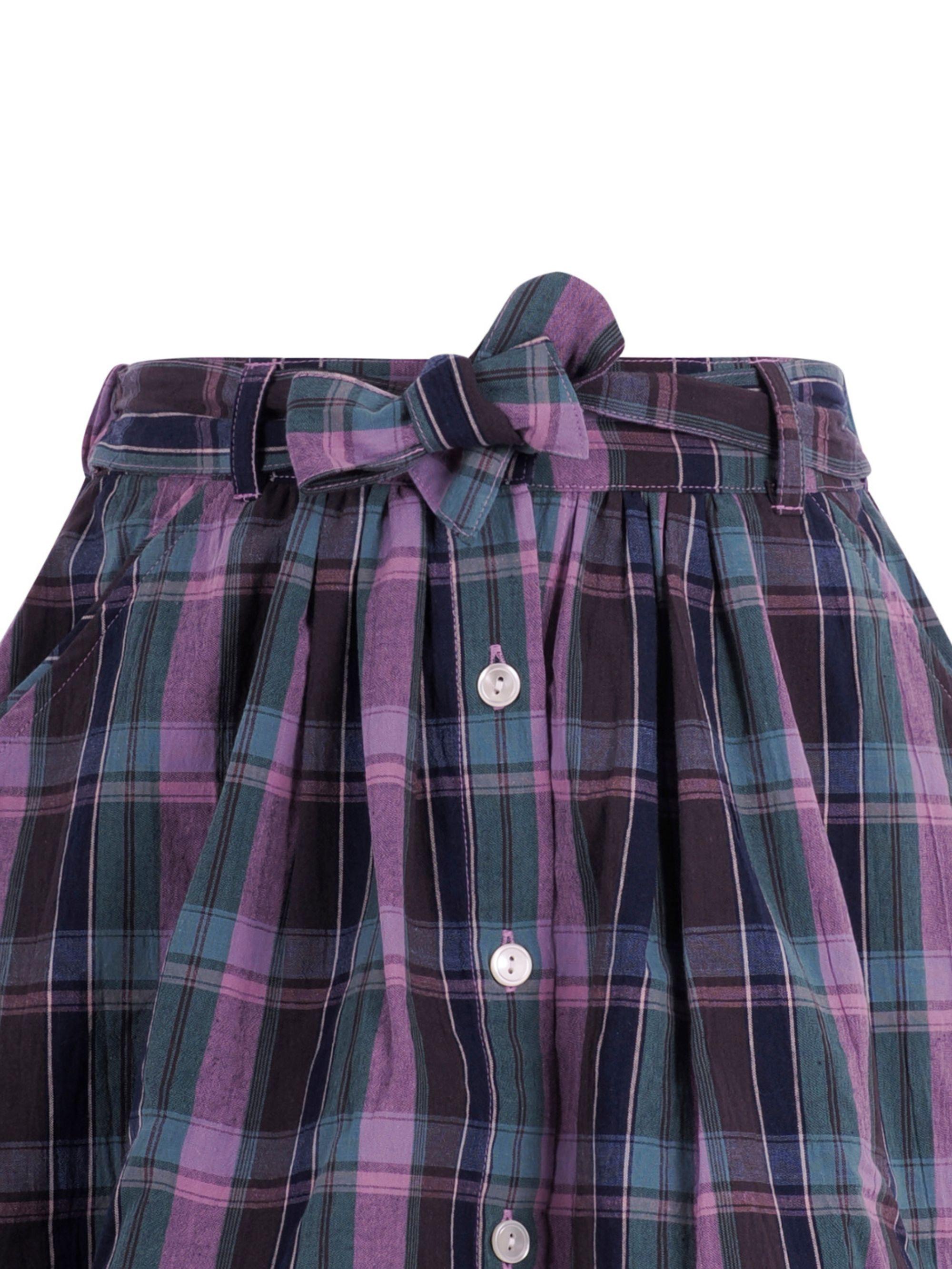 Gonna per bambina Bonpoint viola con motivo tartan C06GSKW00001 458 BONPOINT KIDS