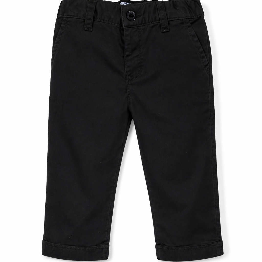 Pantaloni per neonato Emporio Armani Kids blu con placca logo argentata 8NHP60 4N6YZ 0920 EMPORIO ARMANI KIDS