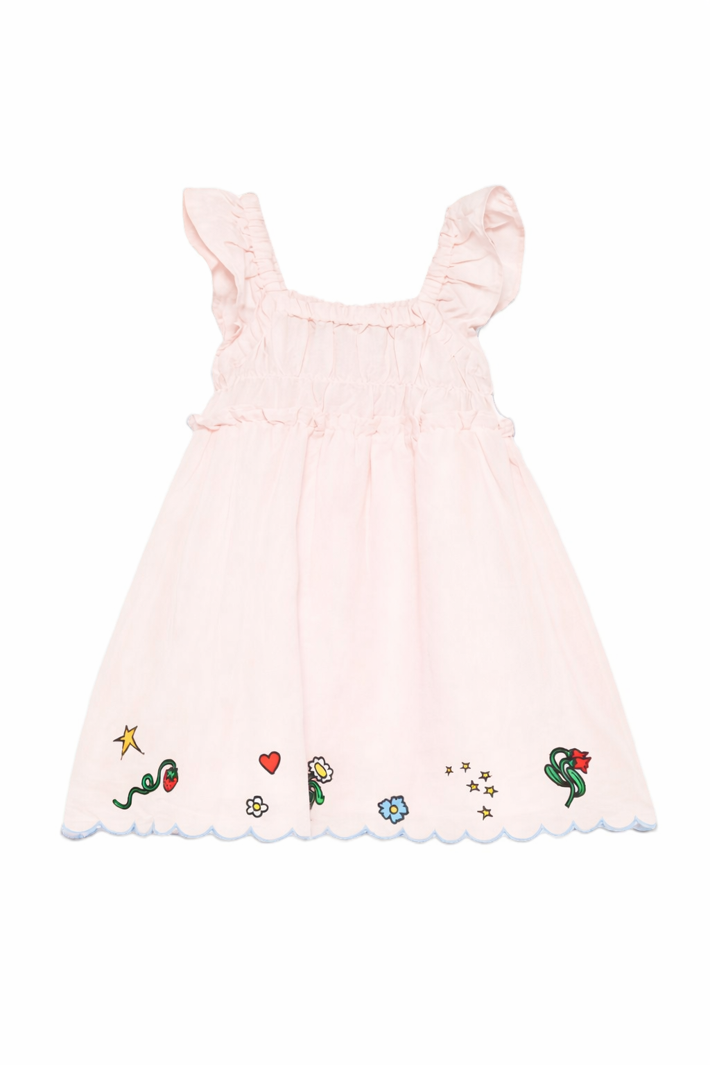 Abito per bambina Stella McCartney Kids rosa con ricami floreali TY1E22 Z0138 51R STELLA McCARTNEY KIDS