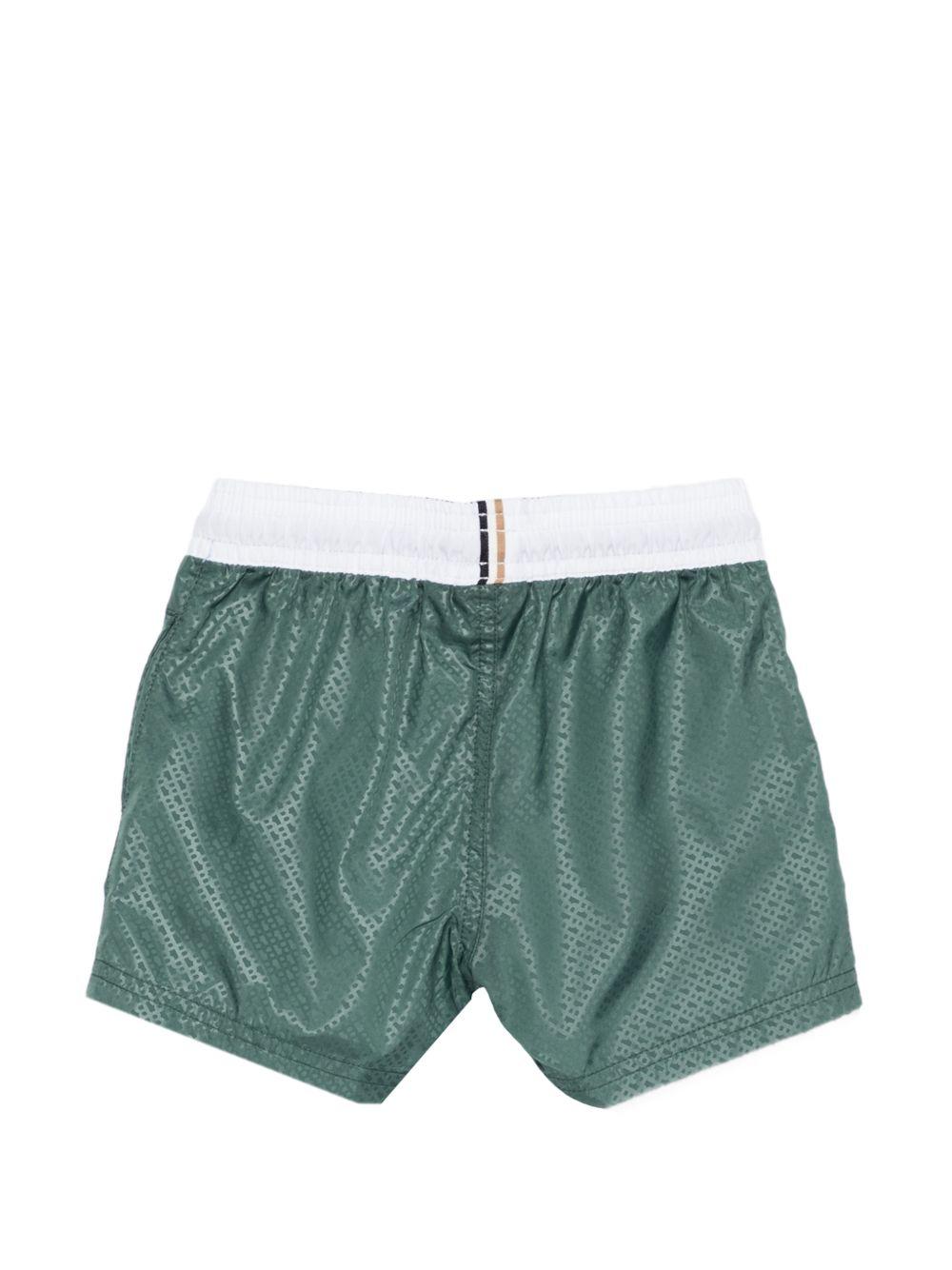 Costume per neonato Boss Kids verde con dettaglio logo J52838 68C BOSS KIDS