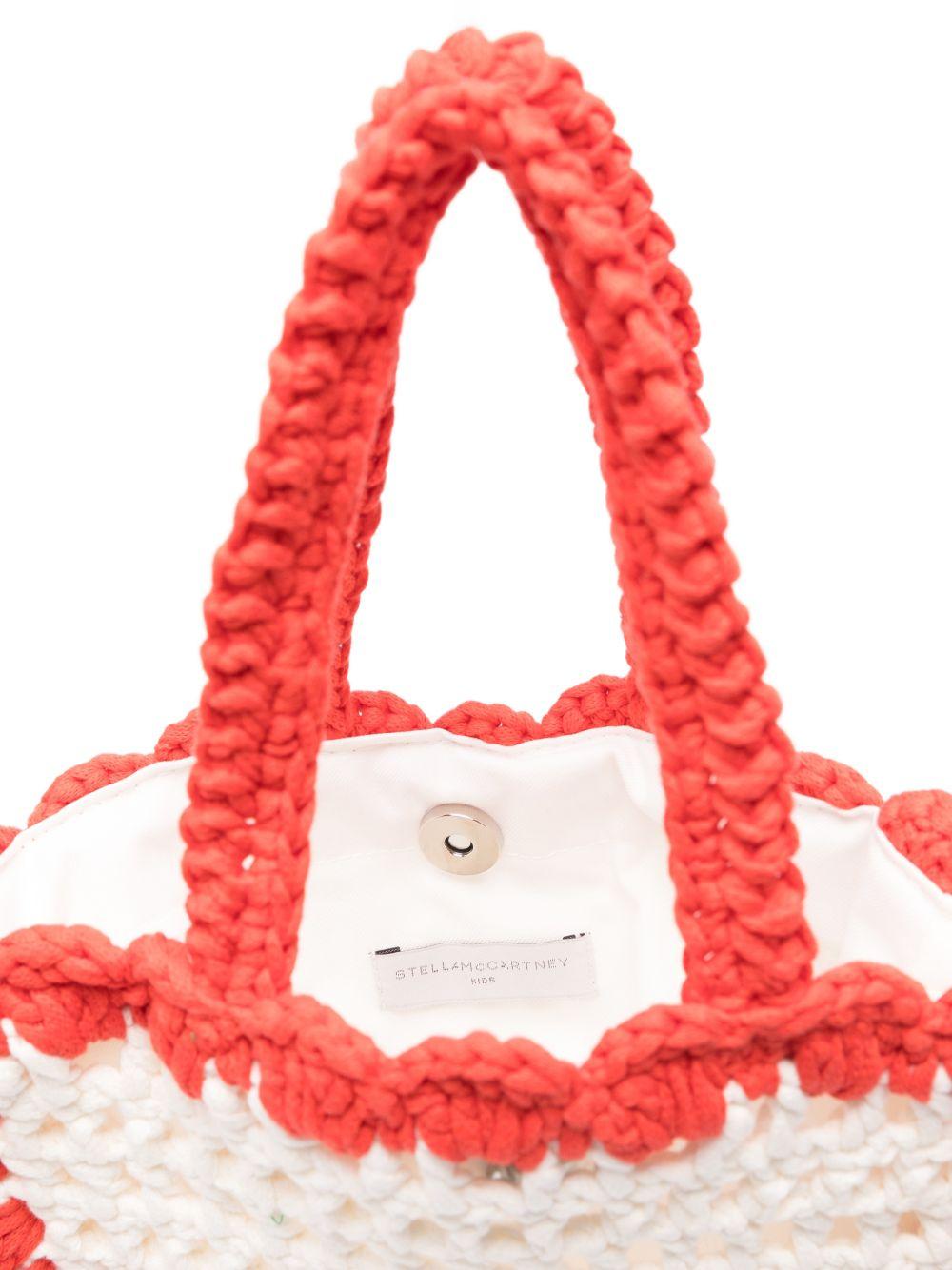 Borsa per bambina Stella McCartney Kids biancs con applicazione a fiori TY0A88 Z3638 101 STELLA McCARTNEY KIDS