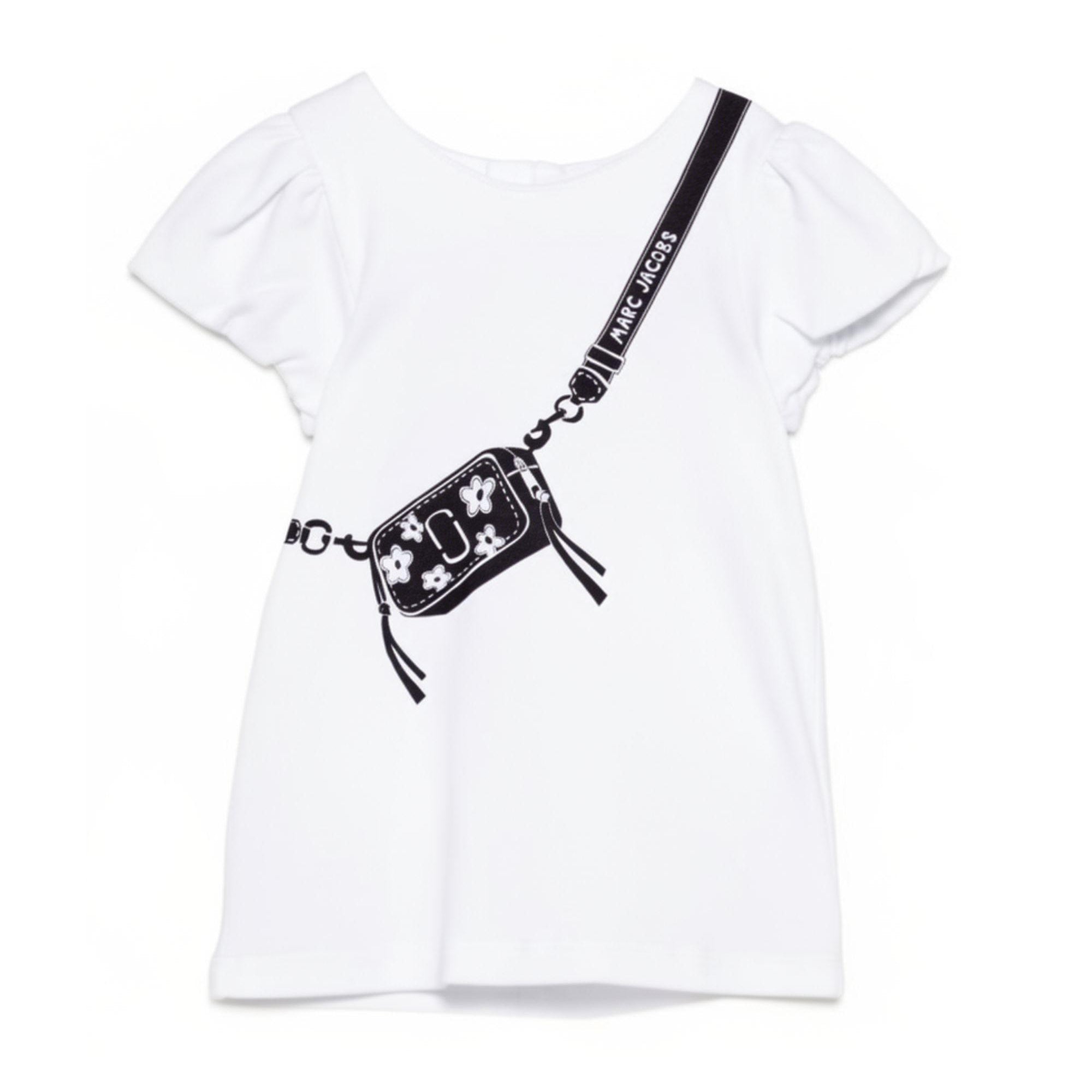 Abito per neonata The Marc Jacobs Kids bianco con maniche a ruches W60809 10P THE MARC JACOBS KIDS