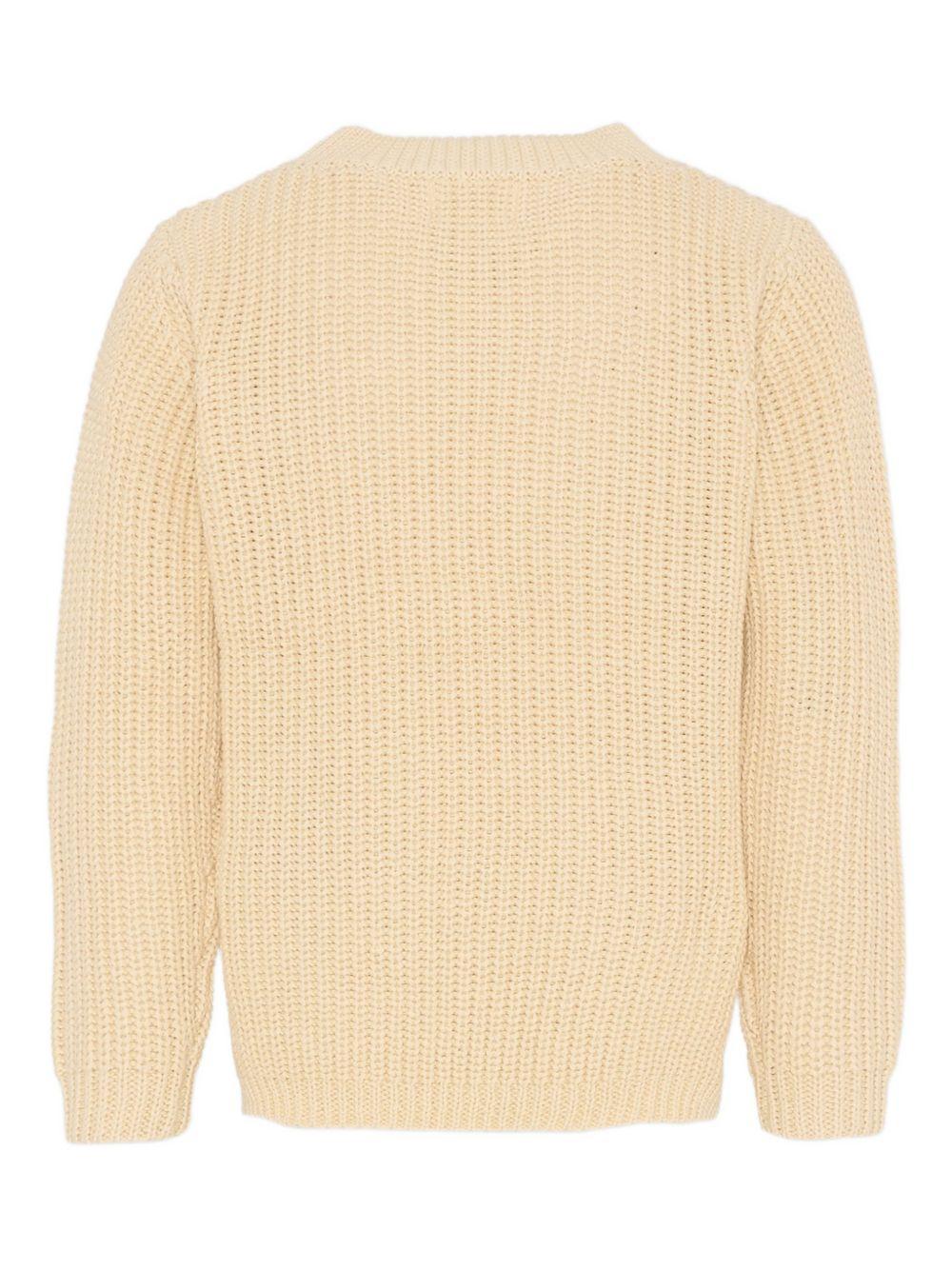 Maglione per bambina Molo beige con texture traforata 2S26K202 8894 MOLO KIDS