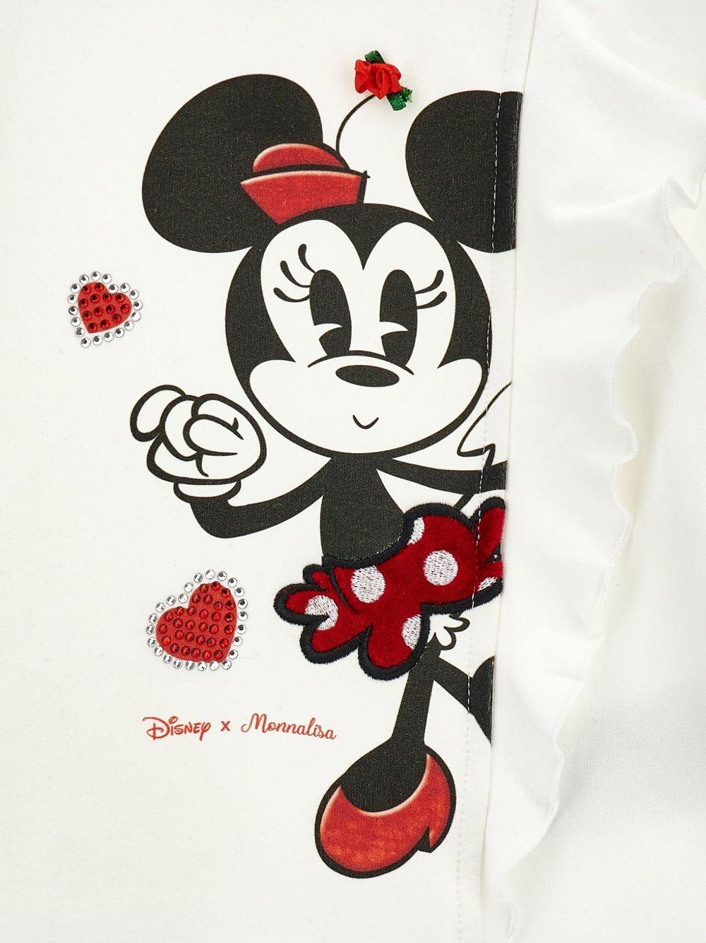 Abito per neonata Monnalisa bianco con Minnie Mouse 39F903 6004 0001 MONNALISA