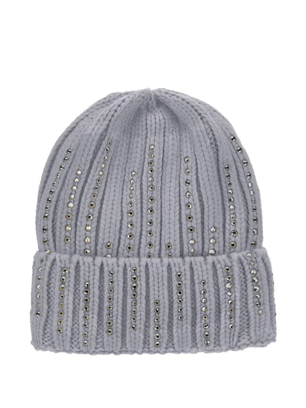 Cappello per bambina Monnalisa Kids grigio con trama a coste 17H004 8064 0032 MONNALISA KIDS
