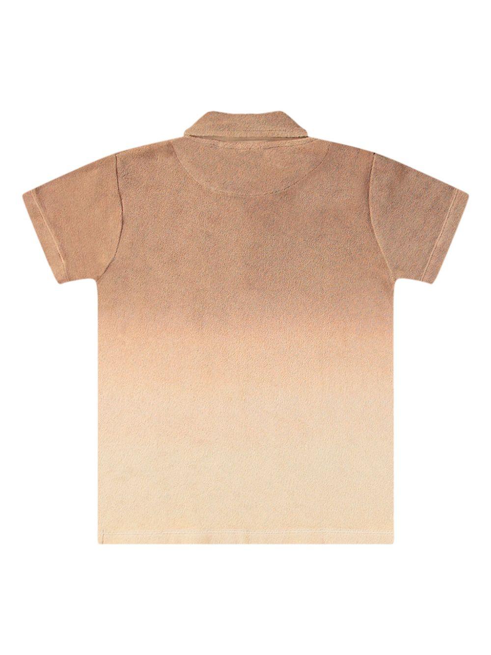 Polo per bambino Molo Randel marrone con tasca applicata sul petto 1S25A205 5411 MOLO