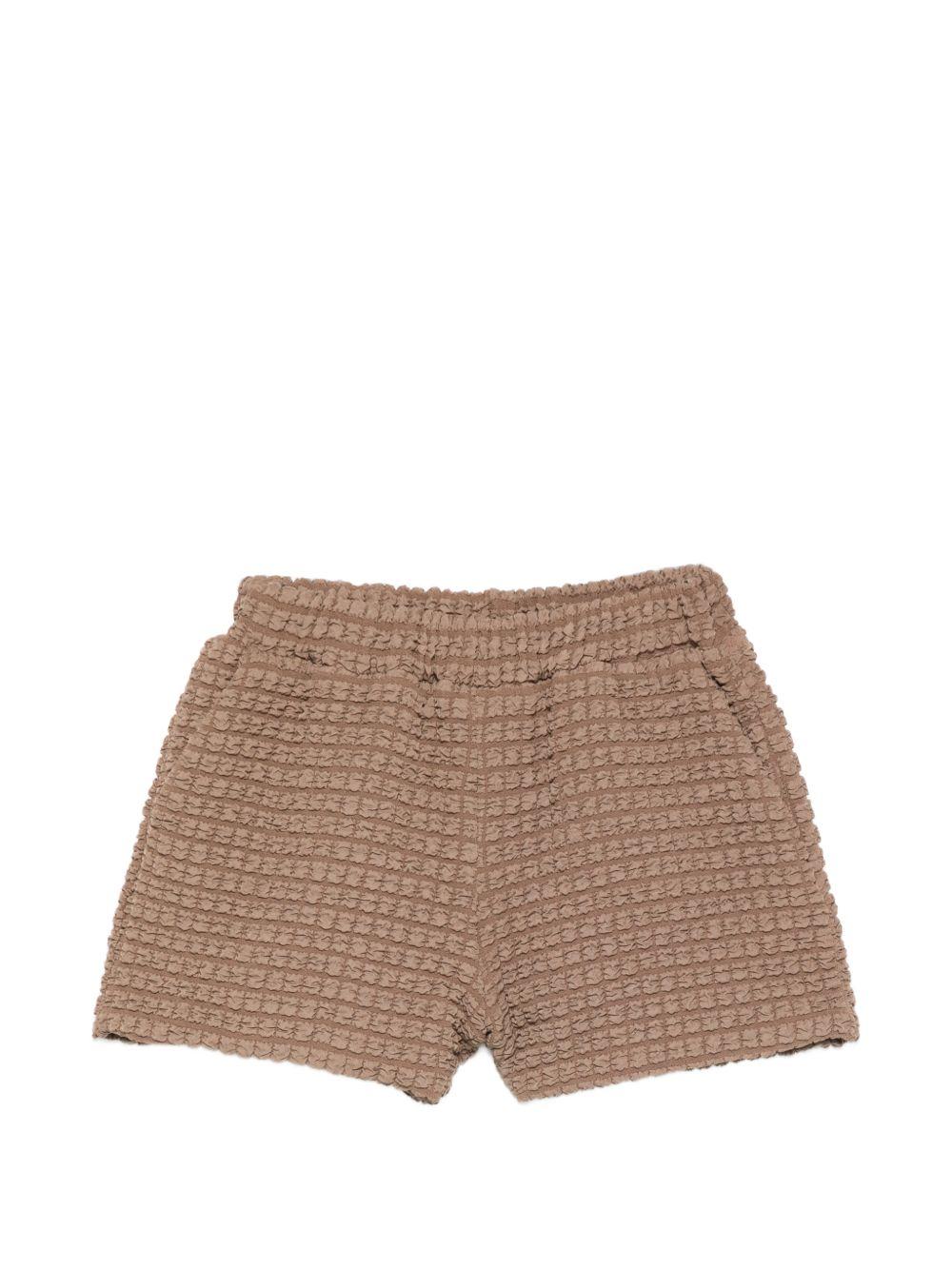 Shorts per bambina Douuod Kids marroni con finitura in rilievo DY6B39 U0267 334 DOUUOD