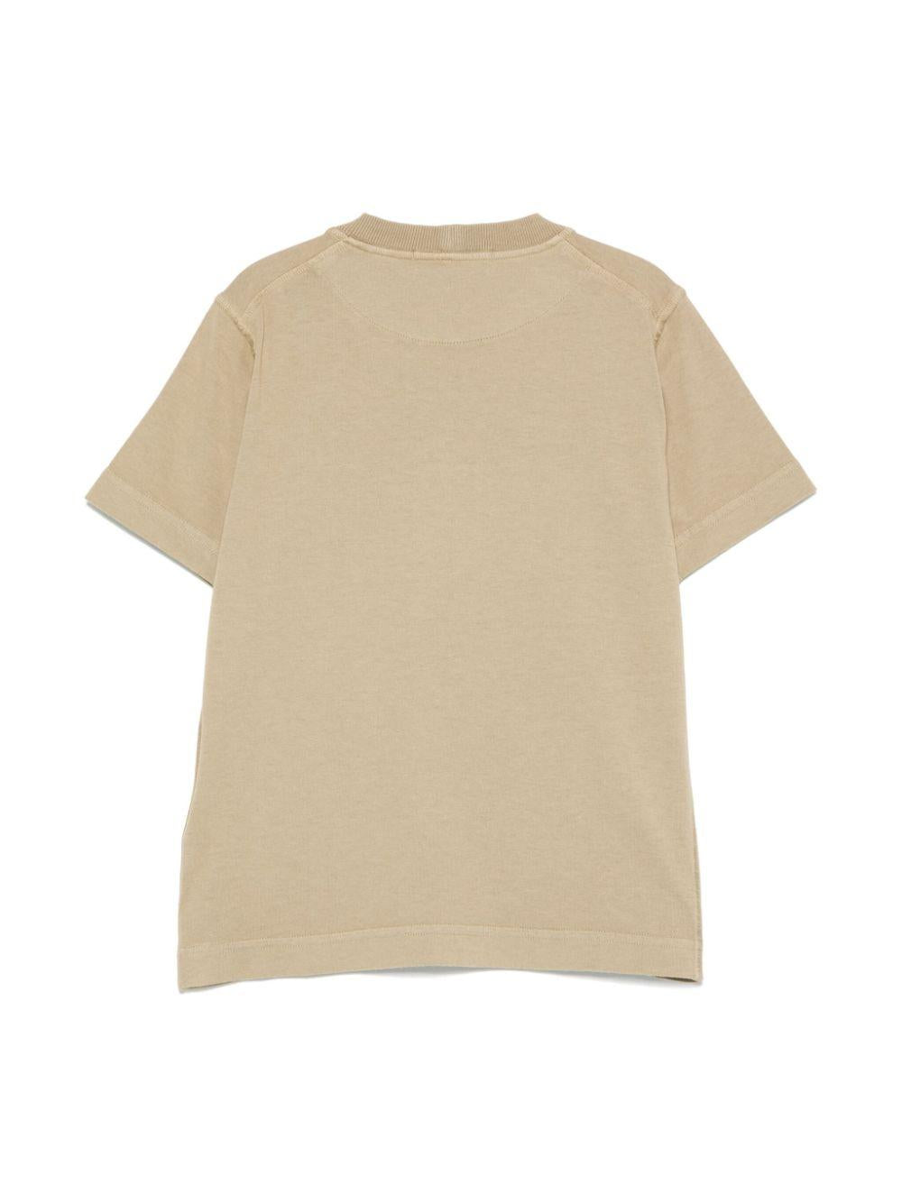 T-shirt per bambino Stone Island Junior con ricamo con logo con orlo dritto K1S162100009S0050 V009A STONE ISLAND JUNIOR