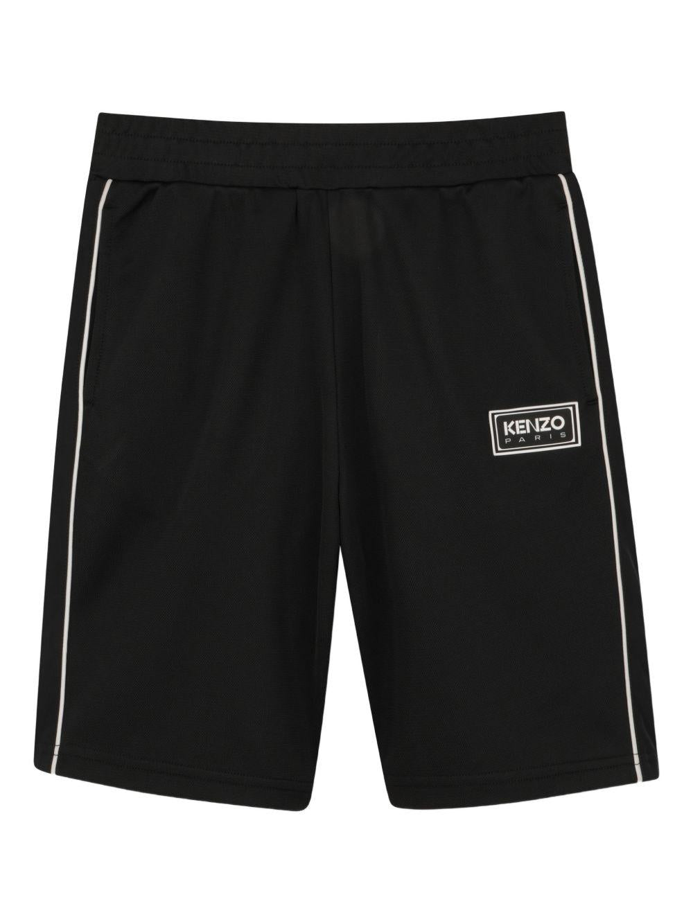 Shorts per bambino Kenzo Kids nero con dettaglio logo K61728 09B KENZO KIDS