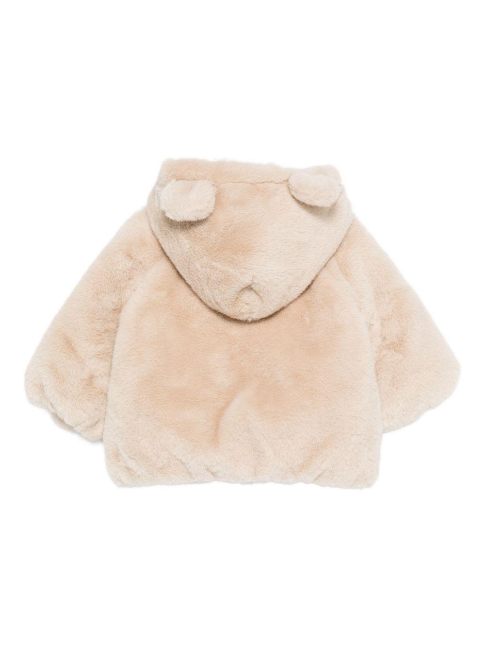 Giubbino per neonata Emporio Armani Kids beige con orecchie d'orso EG000305 AF16043 U1156 EMPORIO ARMANI KIDS