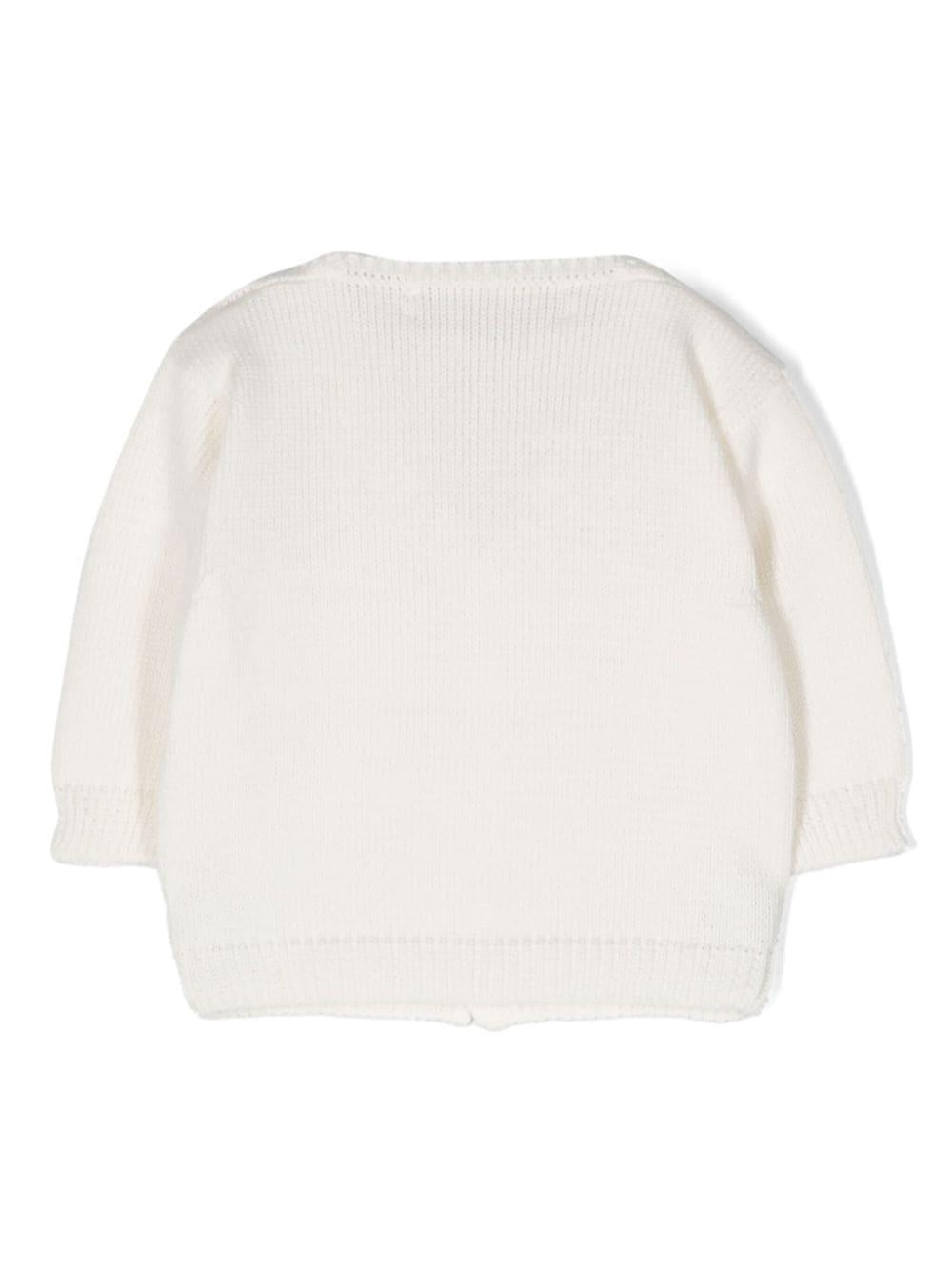 Cardigan per neonato La Stupenderia beige con taschino sul petto SCCR71102 S34 LA STUPENDERIA KIDS