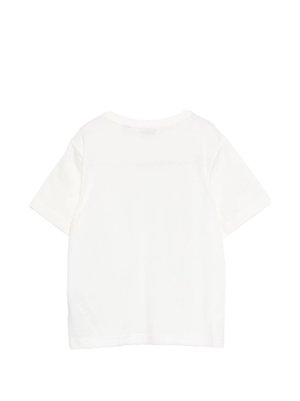 T-shirt per bambino Burberry Kids bianca con Equestrian Knight sul davanti 8117586 A2014 BURBERRY KIDS