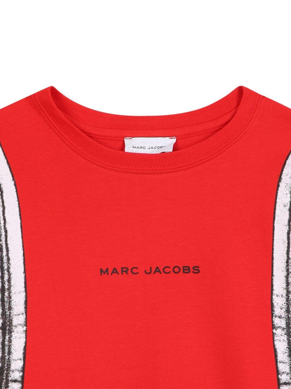 T-shirt per bambino The Marc Jacobs Kids rosso con stampa grafica sul retro W60639 97E THE MARC JACOBS KIDS