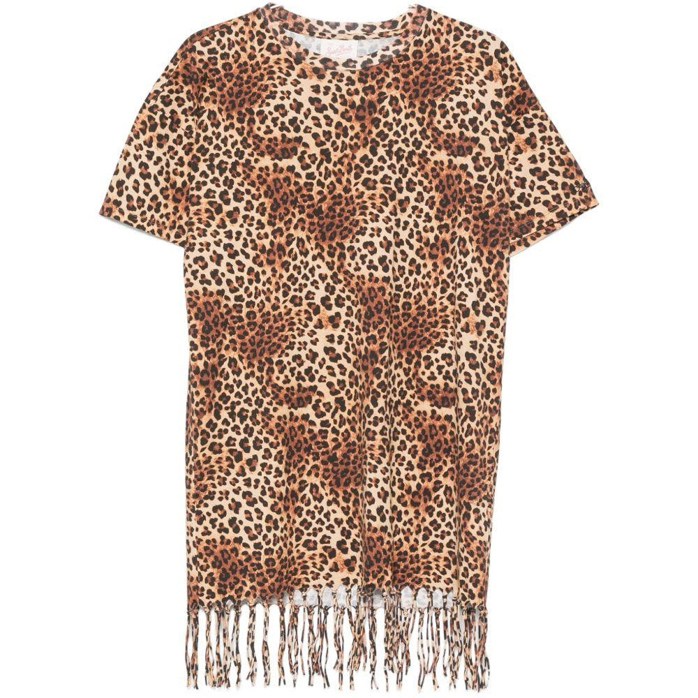 Abito per donna MC2 Saint Barth marrone con stampa animalier MHA002 08515L MC2 ST. BARTH