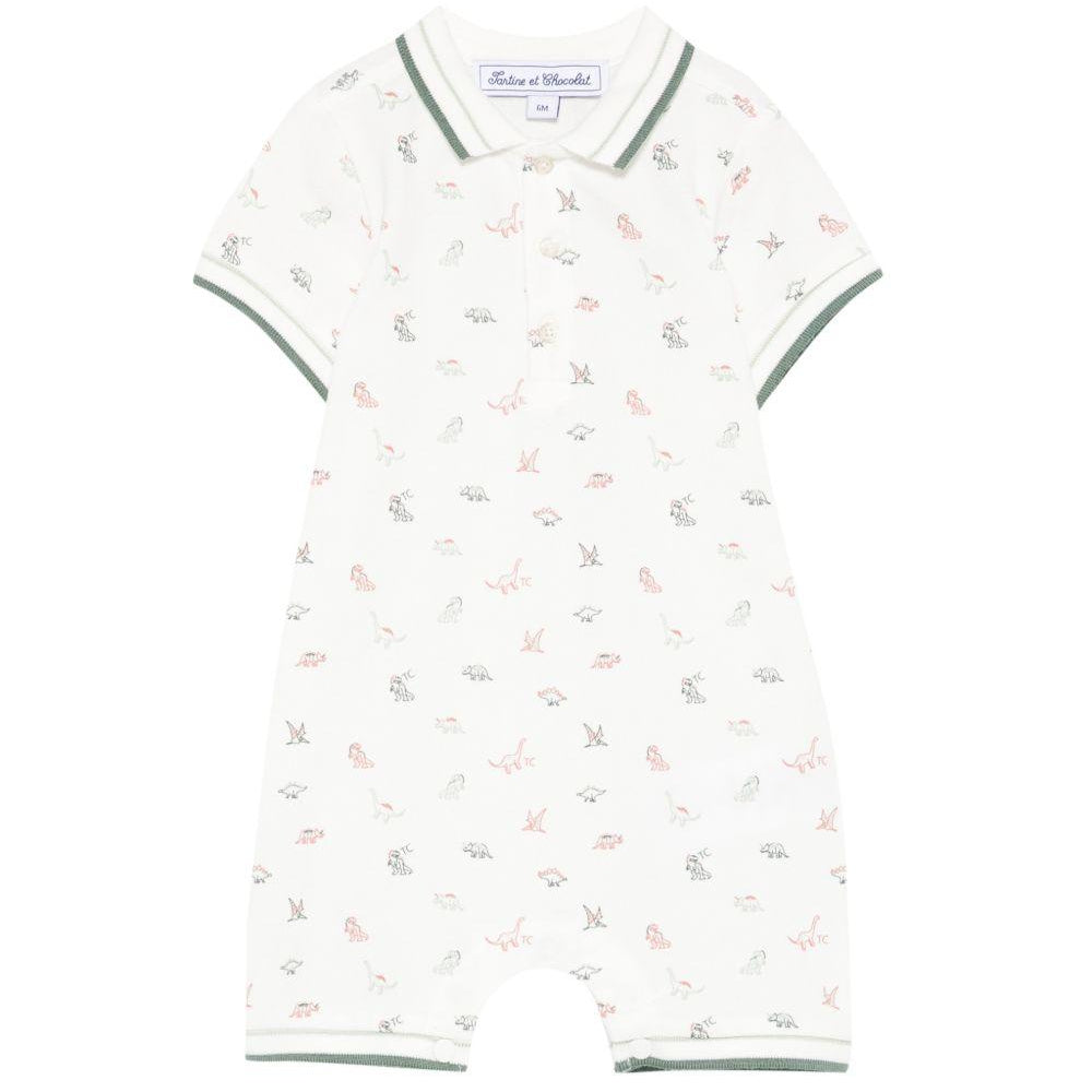 Tutina per neonato Tartine & Chocolat bianco con stampa dinosauro CC33011 13 TArtine & Chocolat KIDS