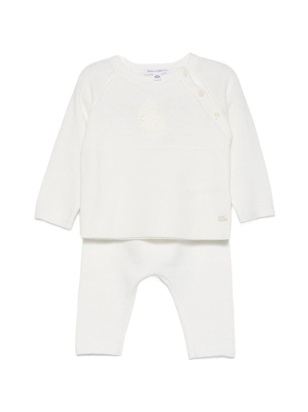 Tutina per neonati Tartine & Chocolat bianco con dettaglio a coniglio CC36050 13 TArtine & Chocolat KIDS
