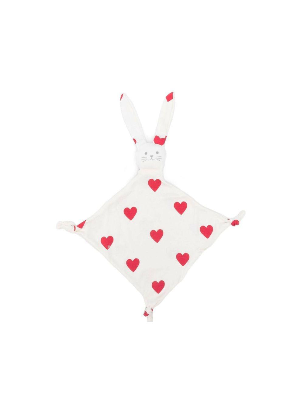 Doudou per neonati Petit Bateau bianco con stampa a cuori A0ASF 01 PETIT BATEAU KIDS