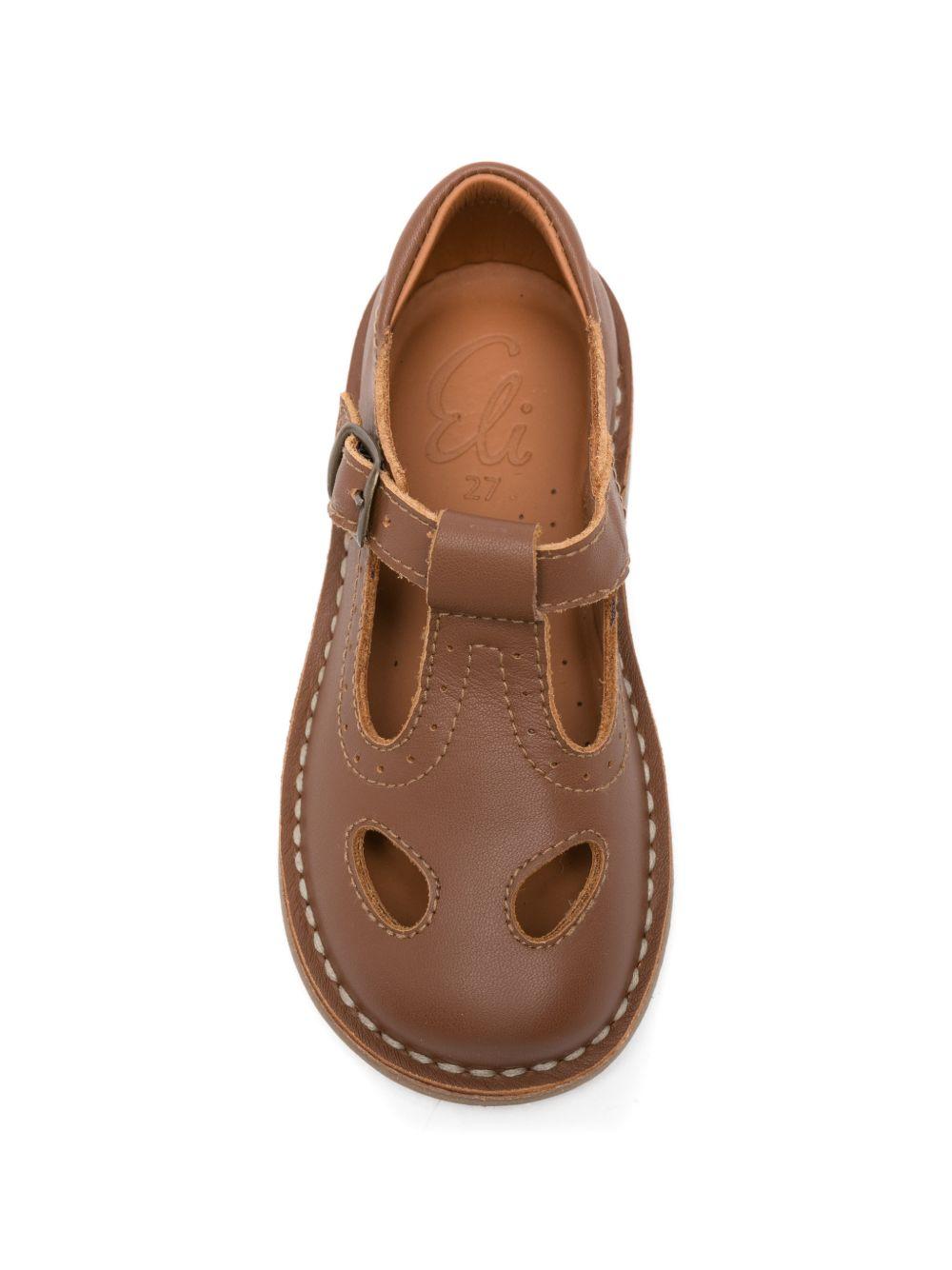 Mocassini per bambino Eli1957 marroni con cinturino a T 25028AN CARMELLO Eli Kids