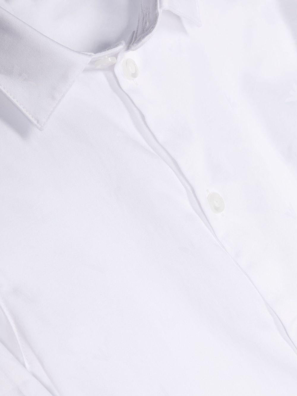 Camicia per bambino Emporio Armani Kids bianca con logo jacquard 8N4C09 1N06Z 0100 EMPORIO ARMANI KIDS