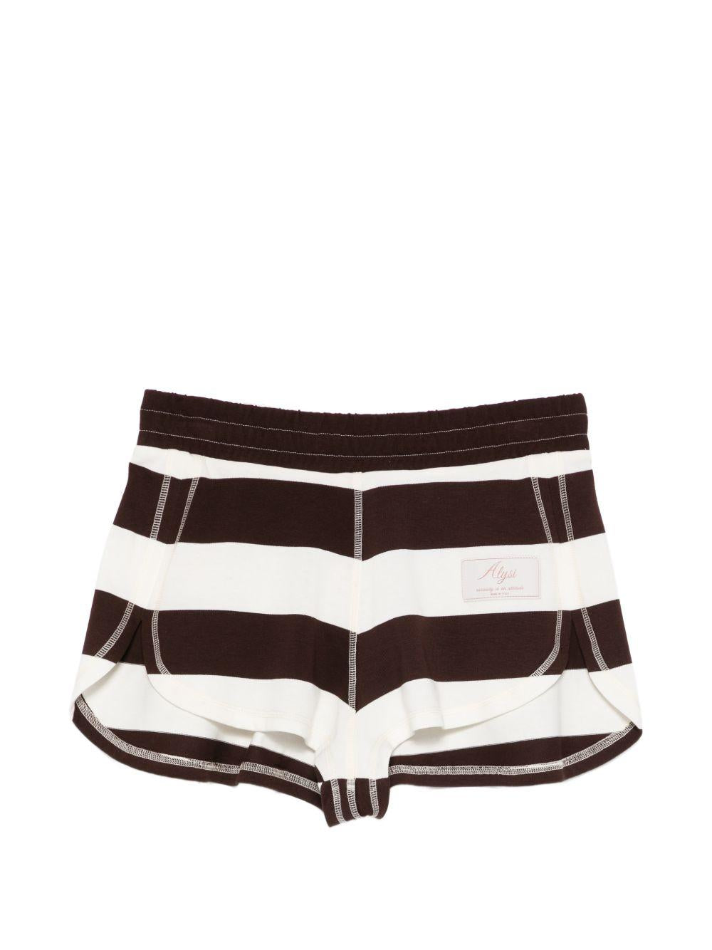 Shorts per donna Alysi multicolore con design a righe 116116 P6050 CHOCO ALYSI