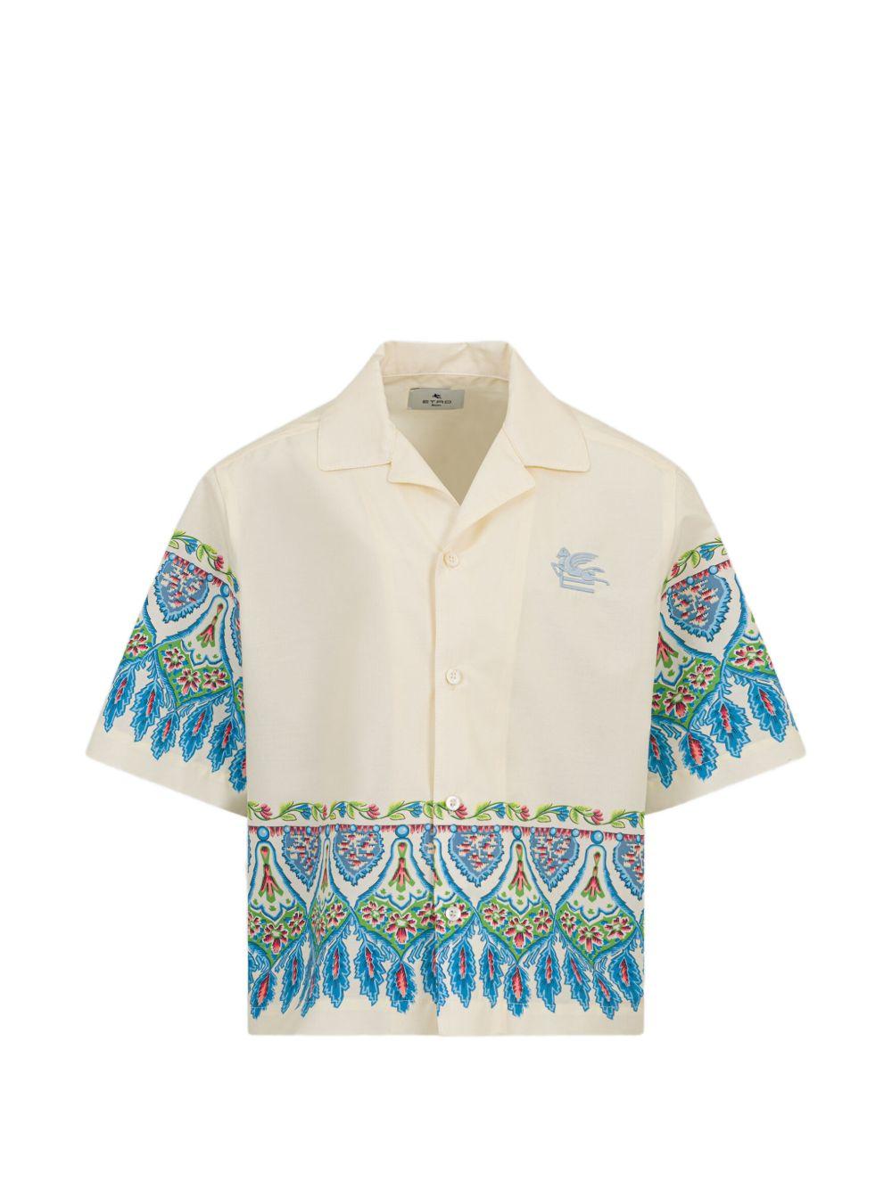Camicia per bambino Etro Kids beige con motivo paisley GY5P71 P0601 106MC ETRO KIDS
